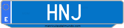 Matrícula de taxi HNJ