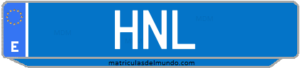 Matrícula de taxi HNL