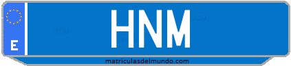 Matrícula de taxi HNM