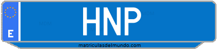 Matrícula de taxi HNP