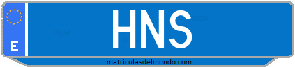 Matrícula de taxi HNS