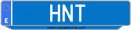 Matrícula de taxi HNT