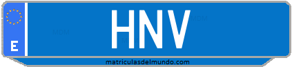 Matrícula de taxi HNV