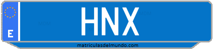 Matrícula de taxi HNX