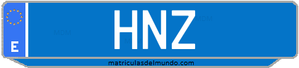 Matrícula de taxi HNZ