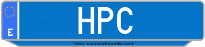 Matrícula de taxi HPC