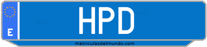 Matrícula de taxi HPD