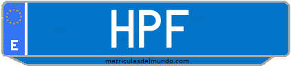 Matrícula de taxi HPF