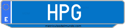 Matrícula de taxi HPG