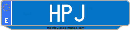 Matrícula de taxi HPJ