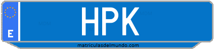 Matrícula de taxi HPK