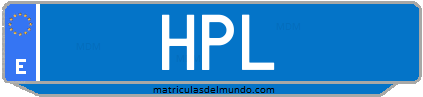 Matrícula de taxi HPL