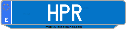 Matrícula de taxi HPR