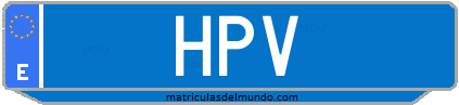 Matrícula de taxi HPV