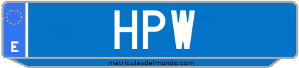 Matrícula de taxi HPW