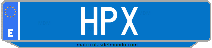 Matrícula de taxi HPX