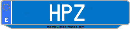 Matrícula de taxi HPZ