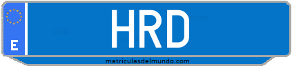 Matrícula de taxi HRD