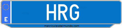 Matrícula de taxi HRG