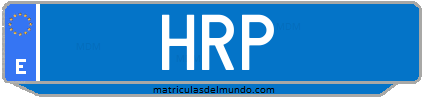 Matrícula de taxi HRP