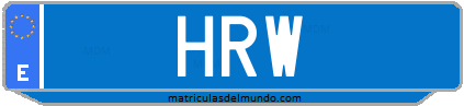 Matrícula de taxi HRW