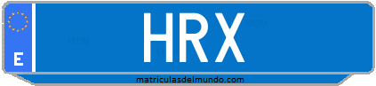 Matrícula de taxi HRX