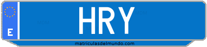 Matrícula de taxi HRY