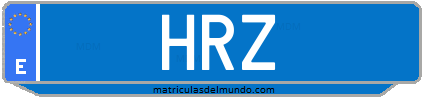 Matrícula de taxi HRZ