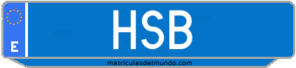 Matrícula de taxi HSB