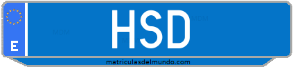 Matrícula de taxi HSD