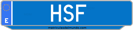 Matrícula de taxi HSF