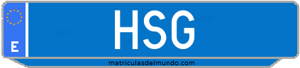 Matrícula de taxi HSG