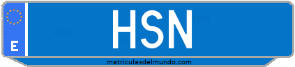 Matrícula de taxi HSN