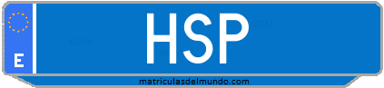 Matrícula de taxi HSP