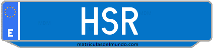 Matrícula de taxi HSR