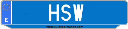 Matrícula de taxi HSW