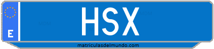 Matrícula de taxi HSX