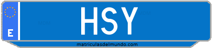 Matrícula de taxi HSY