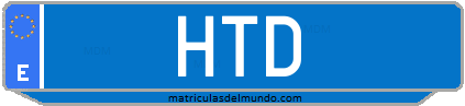 Matrícula de taxi HTD