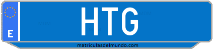 Matrícula de taxi HTG