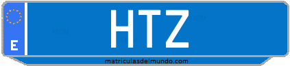 Matrícula de taxi HTZ