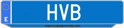 Matrícula de taxi HVB