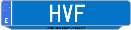 Matrícula de taxi HVF