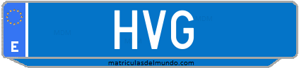 Matrícula de taxi HVG