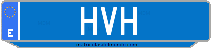 Matrícula de taxi HVH