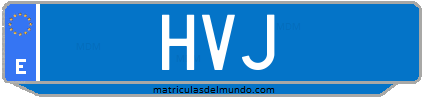 Matrícula de taxi HVJ