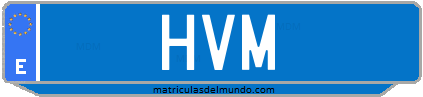Matrícula de taxi HVM