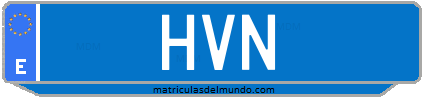 Matrícula de taxi HVN