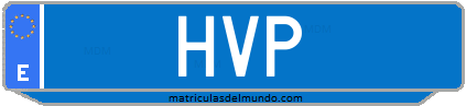 Matrícula de taxi HVP