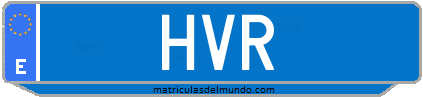 Matrícula de taxi HVR